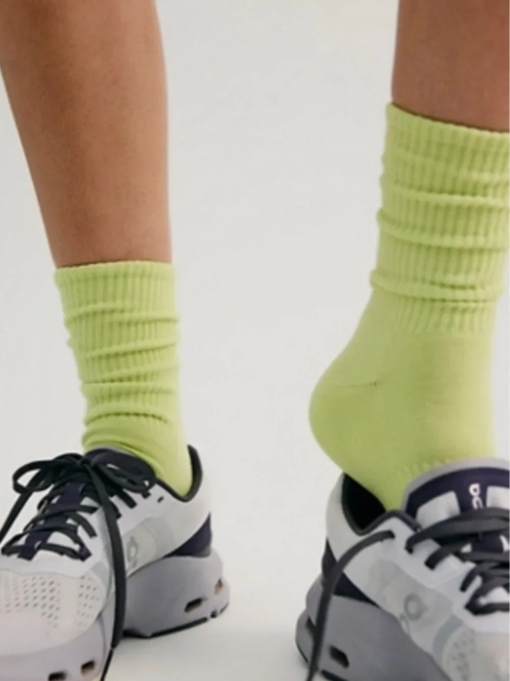 NWT Free People Bringing Buti Back Tube Socks in Whipped Lime